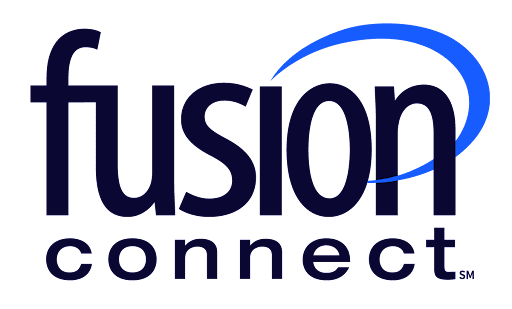 A logo of fusion connect